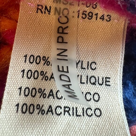 FRNCH PARIS MULTI-COLOR STRIPE KNIT CARDIGAN MEDIUM - Picture 8 of 9